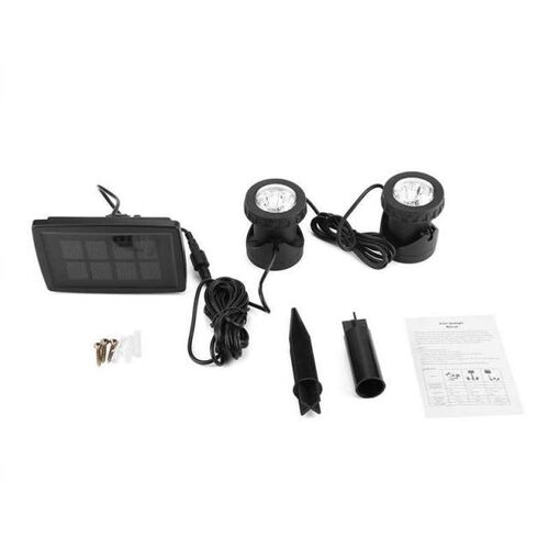 12LED Dual Head Underwater Lamp  Outdoor Garden Pond Lightin