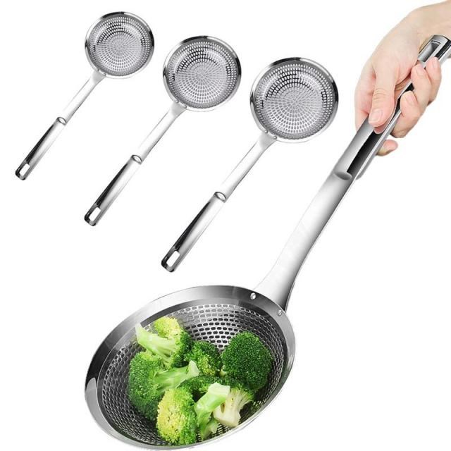 304 Stainless Steel Skimmer Strainer Colander Mesh Deep Frye