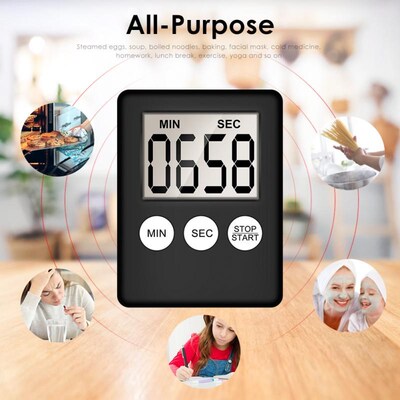Digital Kitchen Timer Big Digits Alarm Magnetic Large LCD Di