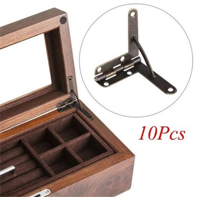 10pcs 90° Angle Wooden Box Supports Hinge 适用于 Small Wood
