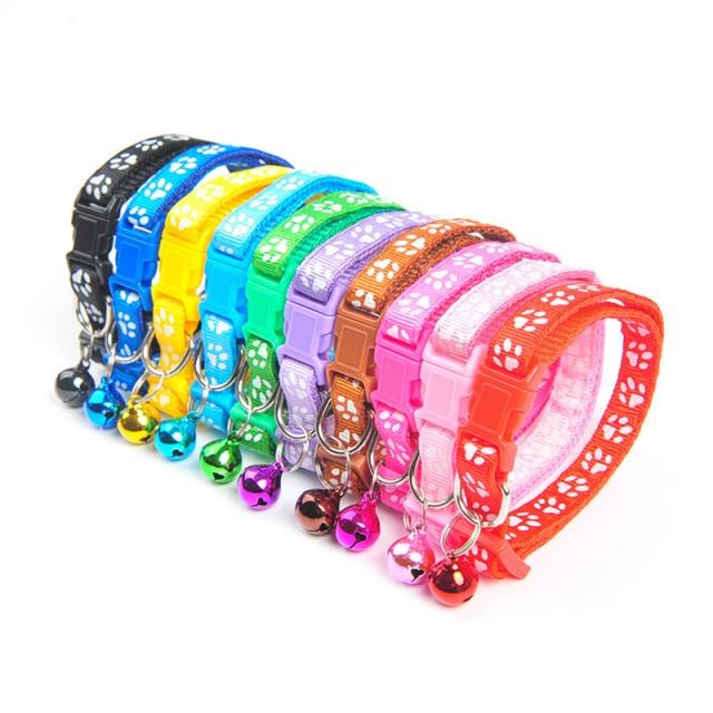 Cat Collar Cute Bell Pet Collar Adjustable Buckle Cat Collar
