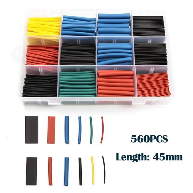 560PCS Polyolefin 21 Heat Shrink Sleeving Tubing Insulation