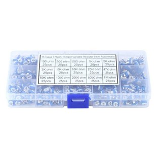 375Pcs 15 Values Potentiometer Variable Resistor Assortment
