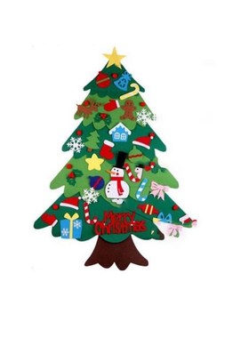 Felt Christmas Tree Children'S Puzzle Handmade Diy Three-Dim