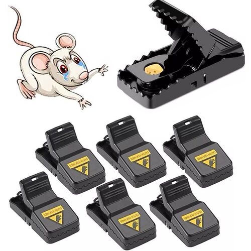 6pcs Reusable Plastic Mouse Trap Rat Mice Catching Rat Traps