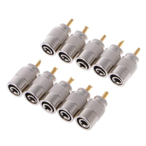 10 Pcs UHF PL-259 Male Solder RF Connector Plugs 适用于 RG8X