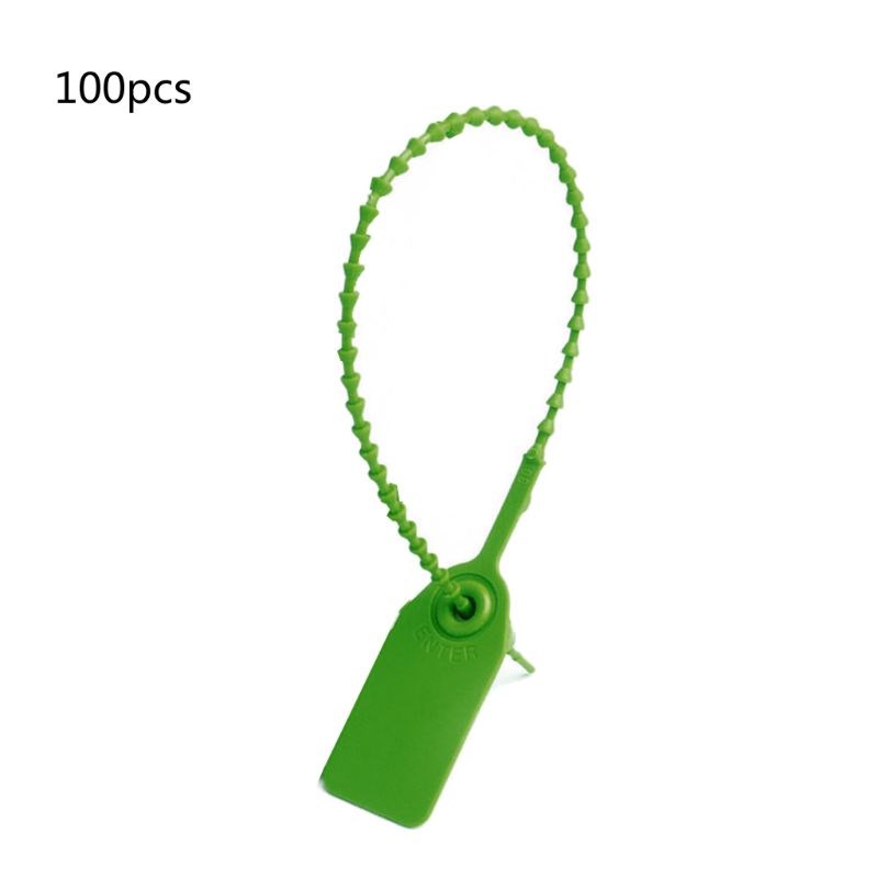 100Pcs Disposable Plastic Pull-Tite Security Seals Signage N