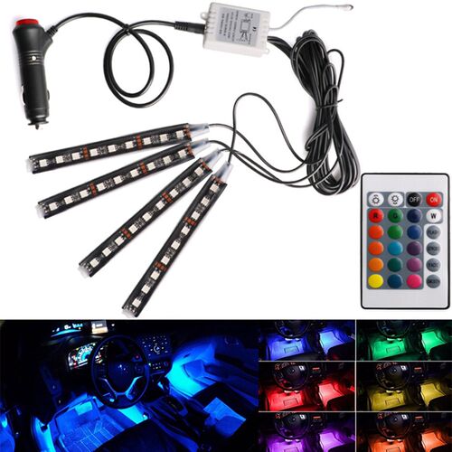 Wireless Remote Control Car Atmosphere7 Color RGB LED Interi