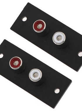 2pcs/lot 2 Way Copper Core RCA Terminal Wall Panel Plate Inp