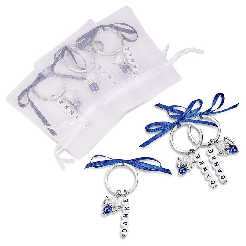 15 Keychain Organza Pouches Favors Wedding Baptism Christmas