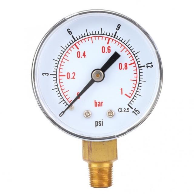 Oil Pressure Gauge 50mm Dial 1/8 BSPT Bottom Connection适用