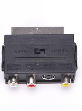 1PCS 21 Pins Adapter To 3 RCA Female 适用于 TV DVD Male Plug