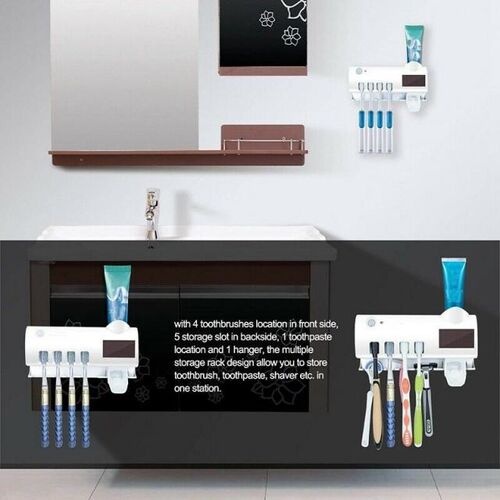Solar Energy Toothbrush Sterilizer Automatic Toothpaste Disp