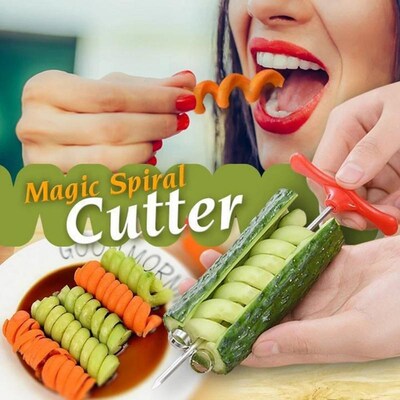 Kitchen Gadget Stainless Scroll Vegetable Cutter Fruit Veget