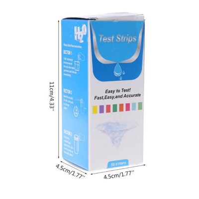 50strips Water Test Strips  6in1 pH alkalinity Nitrite Chlor