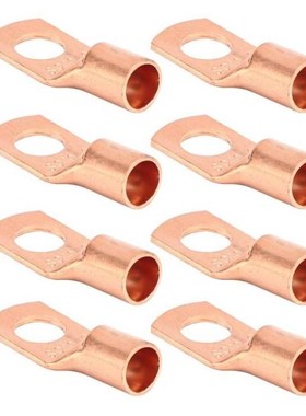50Pcs Copper  Lug Terminal Bagged Cold Pressed Red Copper SC