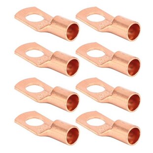 50Pcs Copper  Lug Terminal Bagged Cold Pressed Red Copper SC