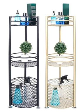 3-Layers Bathroom Corner Shelf Iron Shampoo Shower Gel Stora