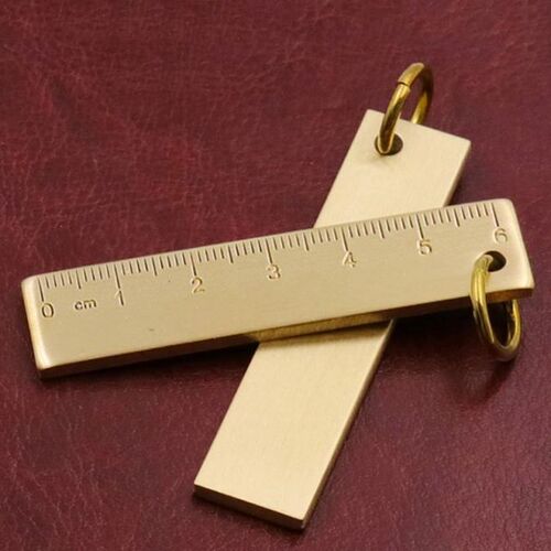 6cm Small Copper Ruler 3mm Thickened Brass Metal Ruler Coppe
