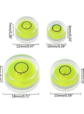5pcs Round Bubble Level Mini Spirit Level Bullseye Level Mea