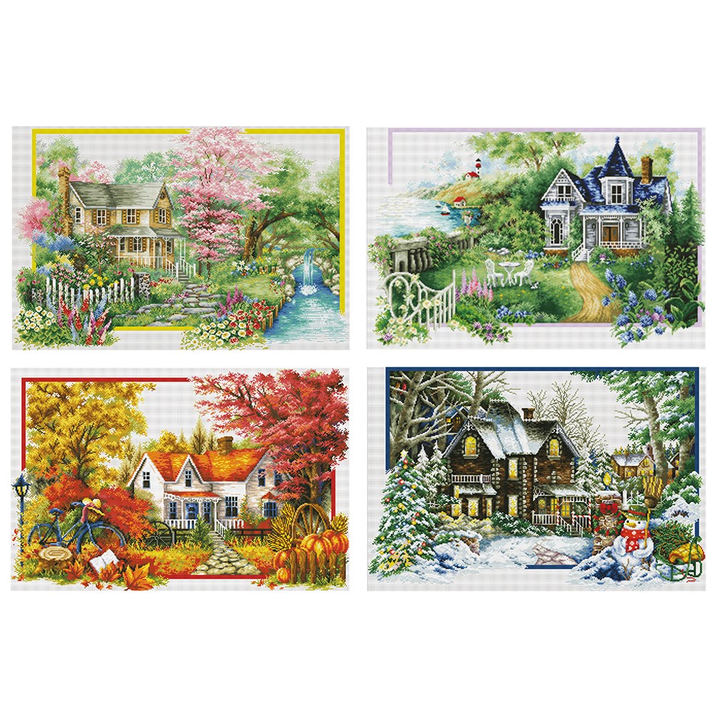 Christmas Gifts 11CT Stamped Ecological Cotton Cross Stitch