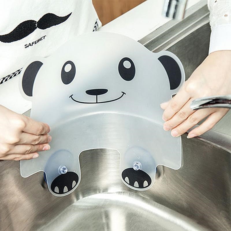 Sink Water Splash Wash Basin Suction Cup Flap Splatter Guard