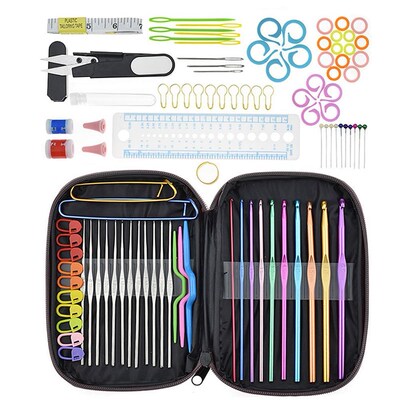 100Pcs/22Pcs DIY 22 Sizes Crochet Hooks Needles Stitches Kni
