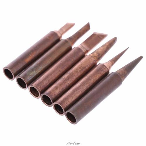 2018 6 Pcs Copper Soldering Iron Tips 900M-T Lead Free Solde