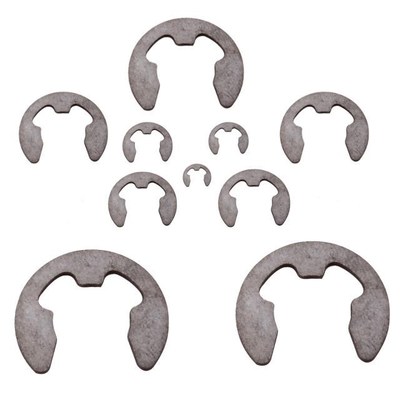 120pcs Black 1.5mm to 10mm Circlip Stainless Steel E-Clip &