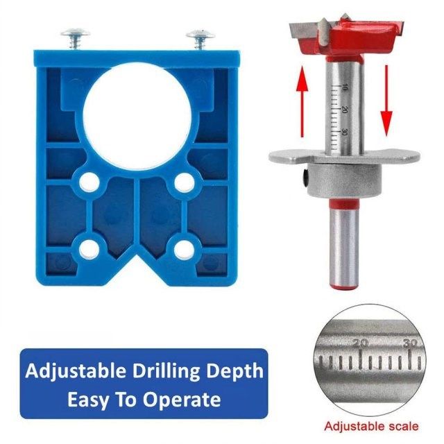 Guide Hinge Hole Drilling Jig Locator Supplies 35mm Hole Ope
