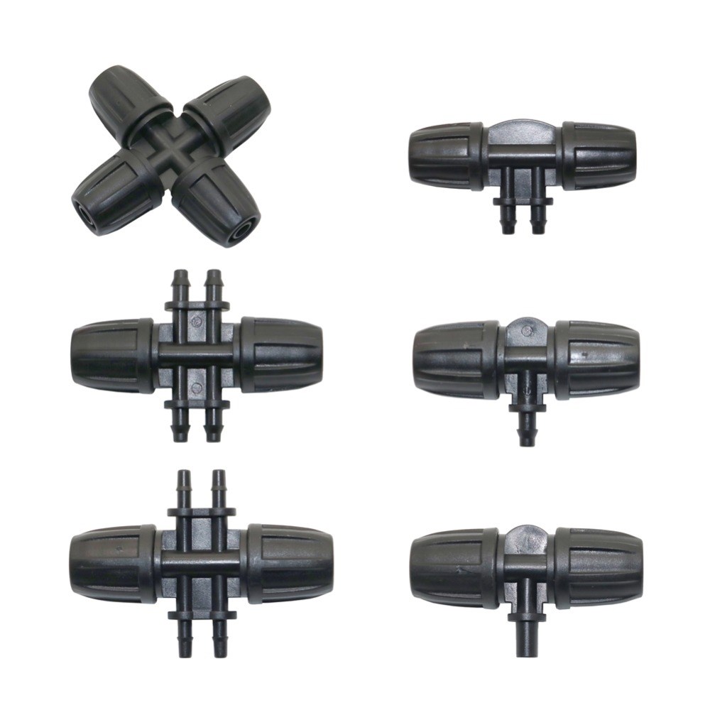 8/11mm To 3/5mm Or To 4/7mm 4-Way 3-Way Garden Water Connect