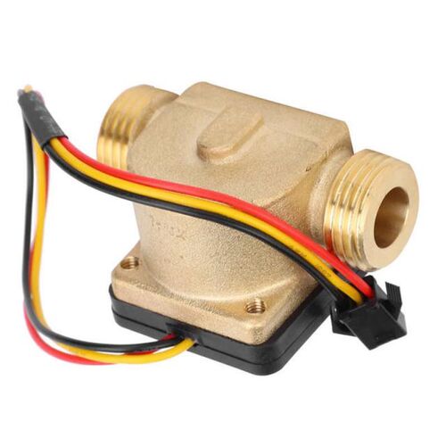 G1/2in Male Water Flow Sensor Counter Brass Hall Flowmeter D