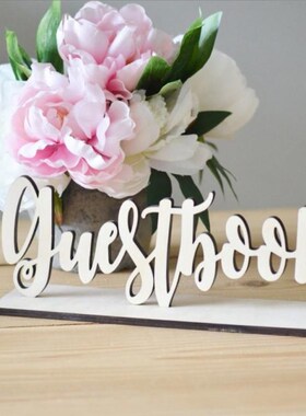 2020 New Cute Wooden Guestbook Sign Wedding Decor Freestandi