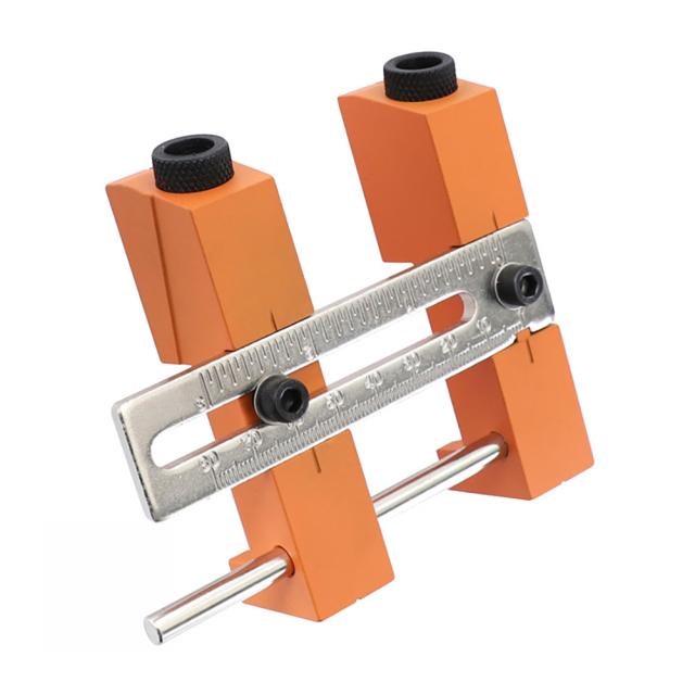 Woodworking Hole Punch Locator Drill Guide Adjustable Pocket