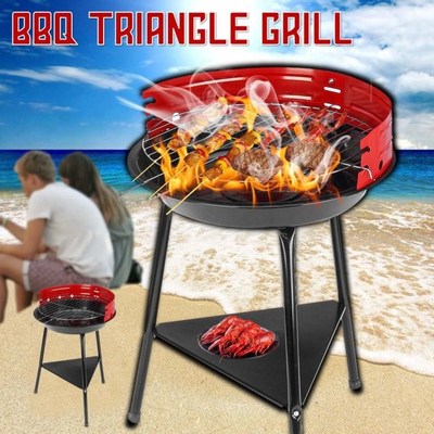 Foldable Charcoal BBQ Triangle Grill Patio Barbecue Charcoal