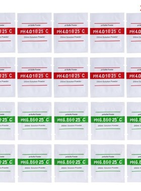 20 Pcs PH Buffer Solution Powder PH 适用于 Test Meter Measu