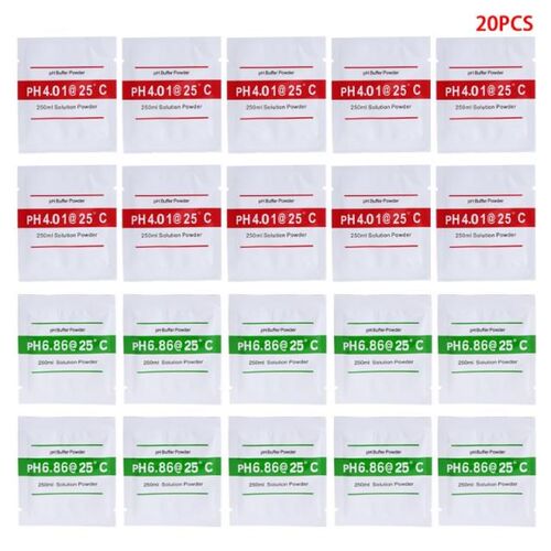 20 Pcs PH Buffer Solution Powder PH 适用于 Test Meter Measu