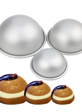2PCS Round Aluminium Alloy Bath Bomb Molds DIY Tool Salt Bal