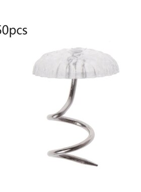 50 PCS Clear Heads Twist Pins Fixed Fastener 适用于 Upholste