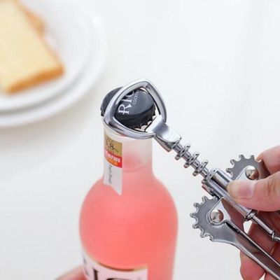 1PC Portable Stainless Steel Red Wine Opener Wing Type Metal