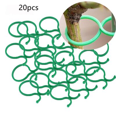 20pcs Garden Vine Strapping Clips Plant Bundled Buckle Ring