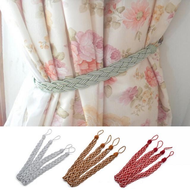 2 Pc New Vintage Window Curtain Rope Tassel Fringe Tiebacks