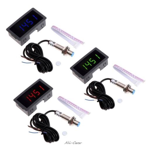 4 Digital LED Tachometer RPM Speed Meter+Proximity Switch Se