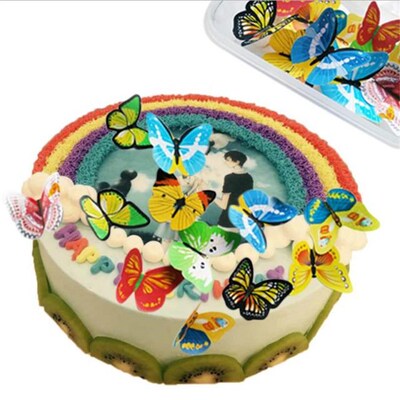 10pcs/set Mixed Butterfly Food Grade Glutinous Wafer Rice Pa