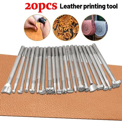 20pcs DIY Alloy Metal Leather Working Saddle Making Tools Se