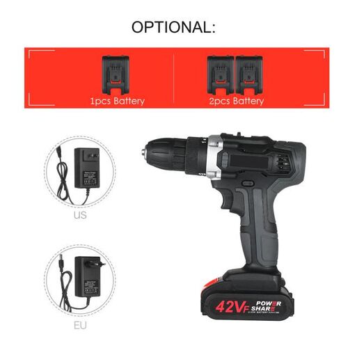 21V Cordless Drill Dirve Tool Kit Electric Copper Cordless P