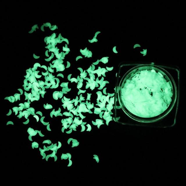 6Styles 1 Box Luminous Sequins Glow In the Dark Glitters Dec