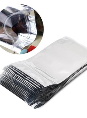 50 Pcs 10x17.5cm/ 7x13cm Silver Aluminum Foil Mylar Recloeab