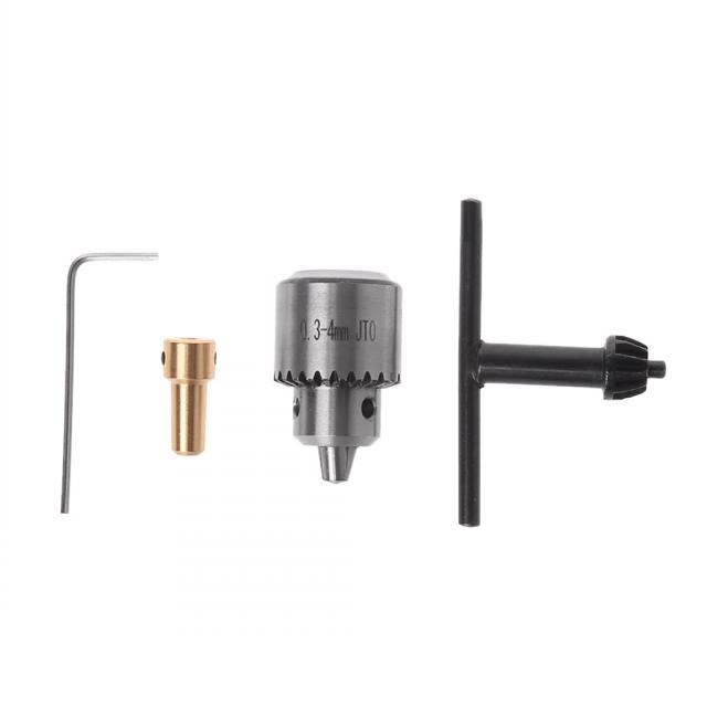 1Set Micro Motor Drill Chuck Clamp 0.3-4mm With Key 3.17mm S