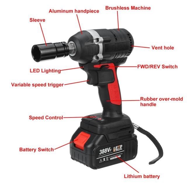 198VF/168TV/388VF 330/480/630N.M Brushless Electric Wrench S